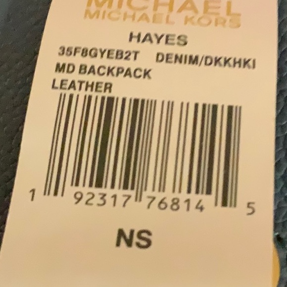 NWT Michael Kors genuine blue leather back… - Picture 4 of 4